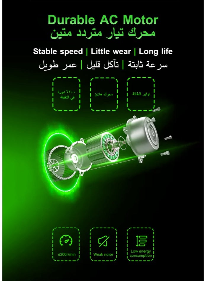 MDSERTOP TOP63 Professional Cordless Hair Clipper | High-Carbon Steel Blade & LCD Display | 2000mAh Long Runtime Trimmer with Taper Lever | Home Grooming Machine - Image 5